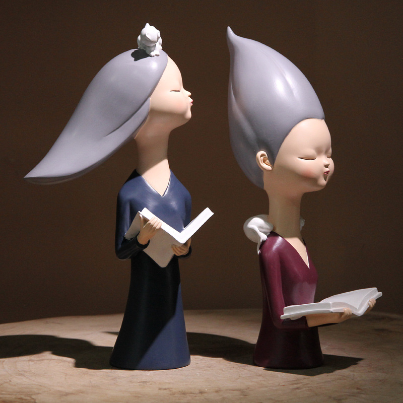 ins可爱少女心树脂摆件创意家居装饰北欧样板房客厅桌面工艺品细节图