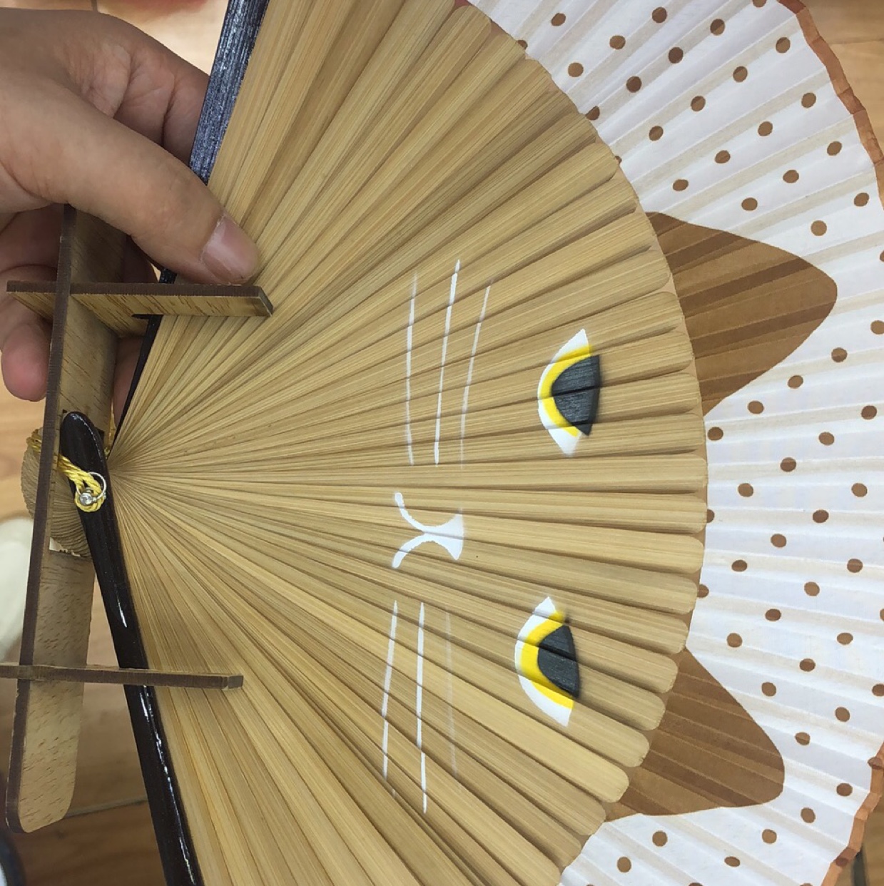 复古风汉服扇子女式随身喷绘折扇中国风夏季便携小巧流苏折扇详情图4