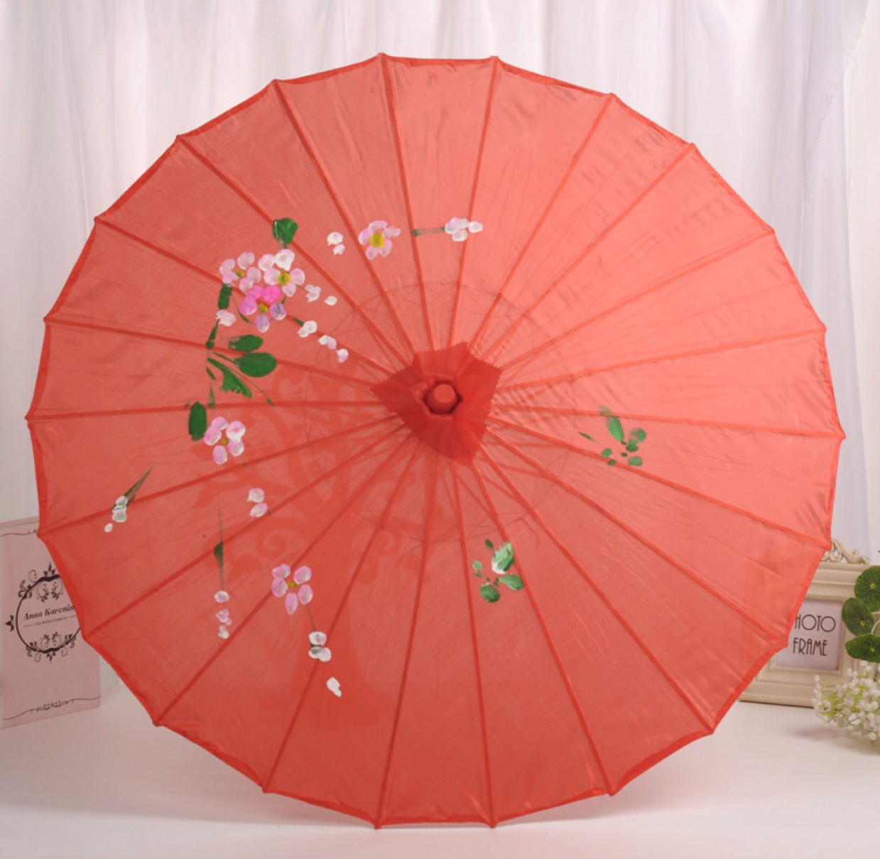 包邮绸布伞印花伞舞蹈演出伞旗袍走秀伞古典吊顶装饰伞拍照道具伞白底实物图
