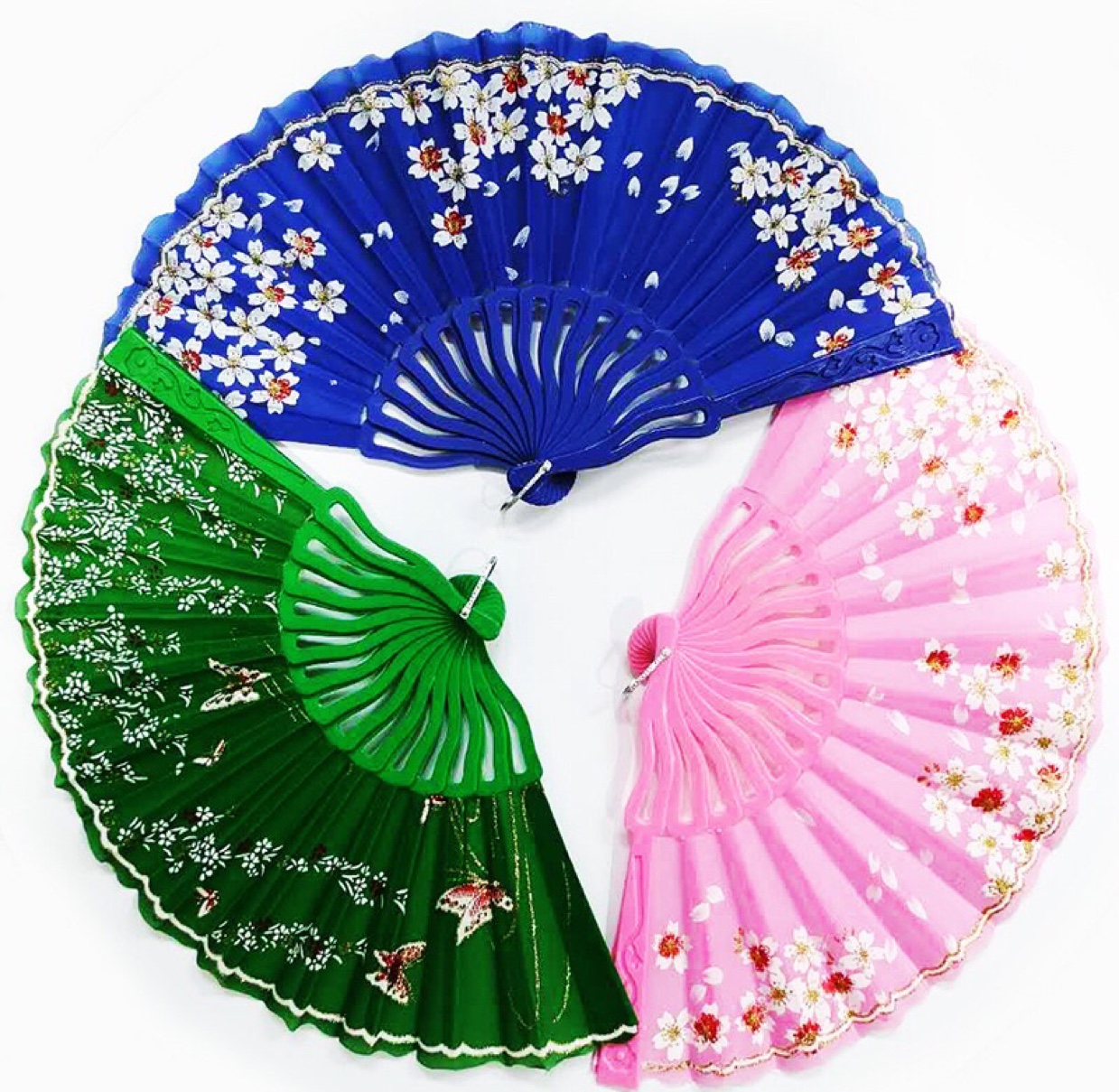 彩杆S骨中国风扇子塑料扇子细节图