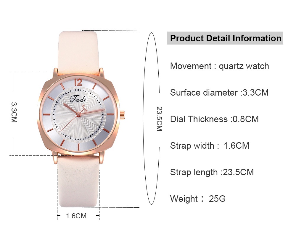 Square Shell Belt Watch Women Simple Fashion Quartz Watch Temperament Student Business Atmosphere Casual Korean Decorative Watch full figure