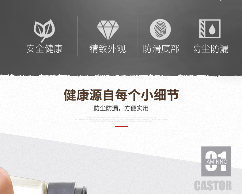 The Emino Kitchenware Creative Seasoning Jar Set is a cross-border best-selling seasoning box detail image 4