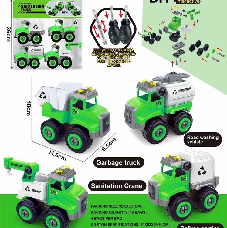 Disassemble and assemble sanitation.