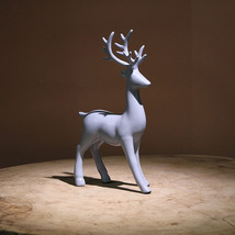 创意现代简约中式陶瓷ins鹿摆件定制圣诞动物亚马逊客厅家居饰品