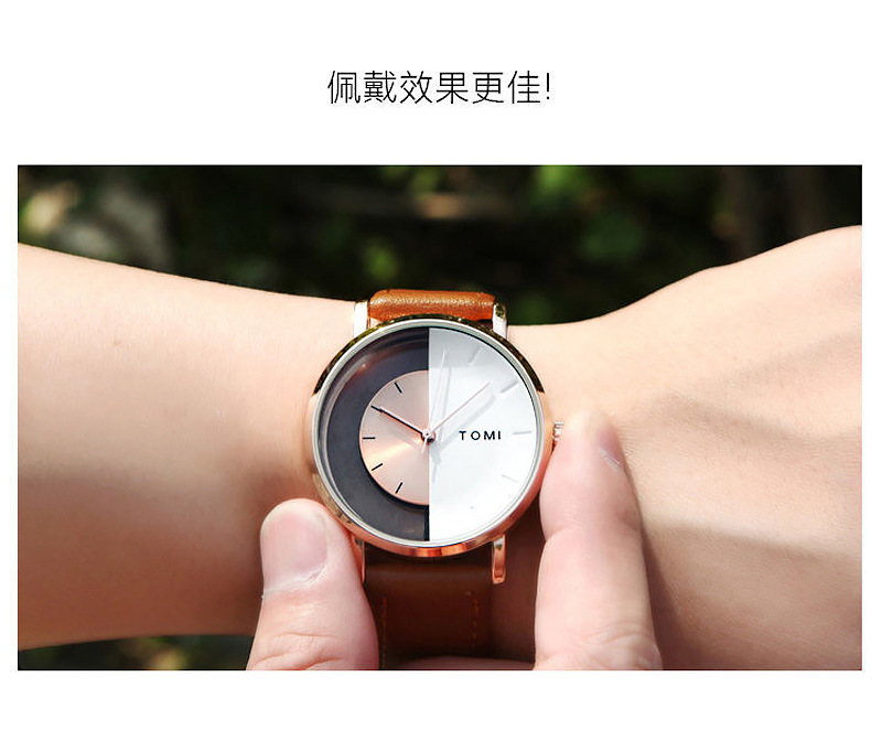 Tomi Hollow Design Half Side Perspective Concept Unisex Belt Unisex Casual Fashion Quartz Watch Application Scenario