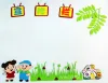 Non-woven fabric early childhood education blackboard newspaper cultural wall decoration creative wall stickers DIY wall decoration stickers undefined