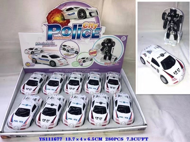 Inertial deformation police car