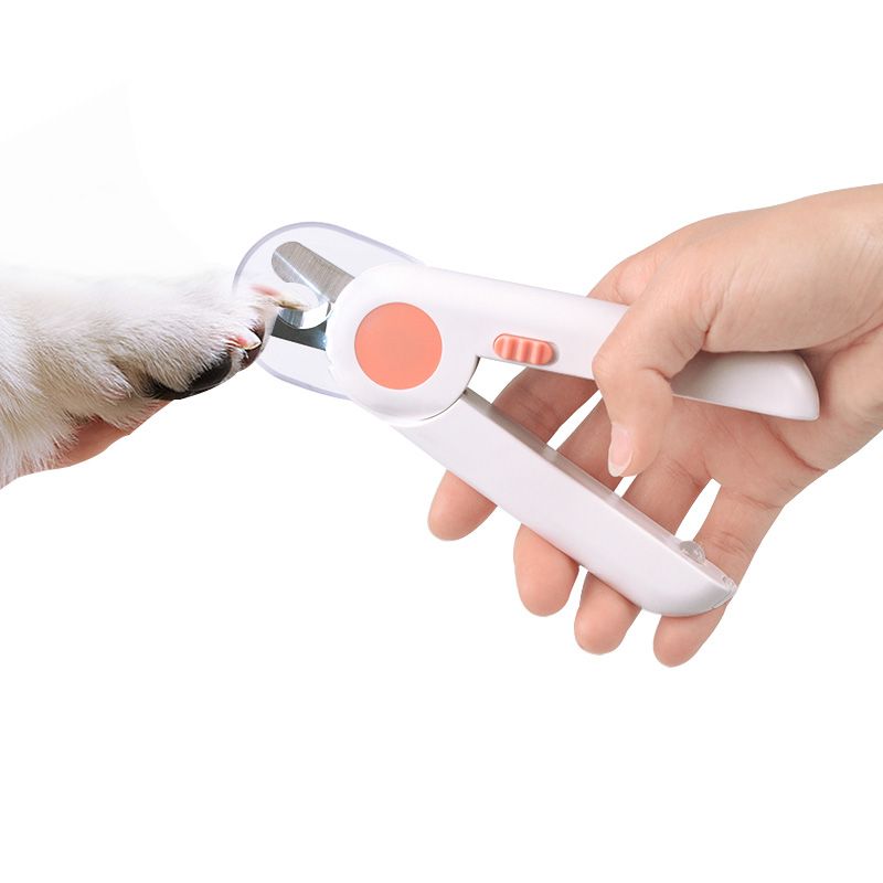 新款LED灯防止剪血线宠物指甲剪 猫狗指甲钳 大中小型宠物指甲刀白底实物图
