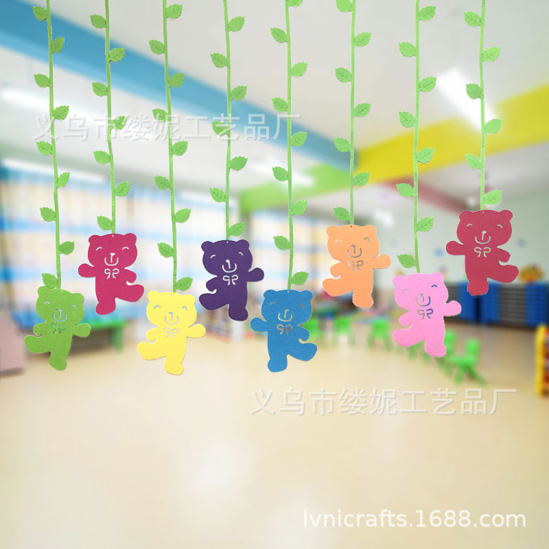 无纺布幼儿园教室环创室内天花板装饰空中创意吊饰走廊商场布置详情图13