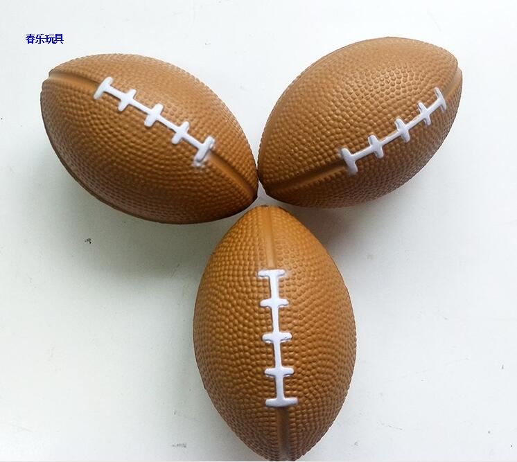 厂家印刷美式发泡pu小橄榄球玩具儿童体育训练海绵泡沫光面压力球详情11