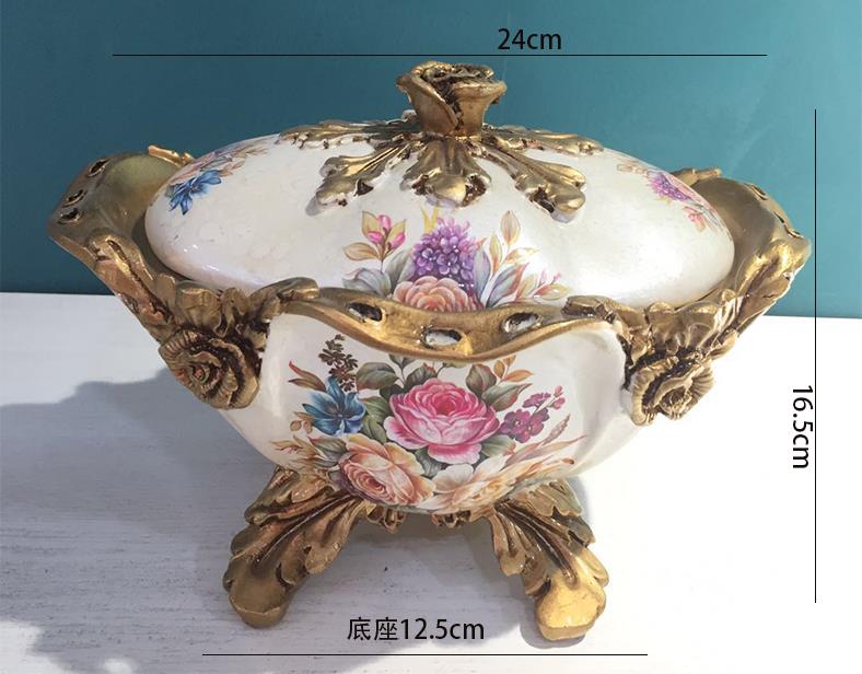 摆件客厅插花电视柜复古奢华家居玄关餐厅欧式装饰首饰盒