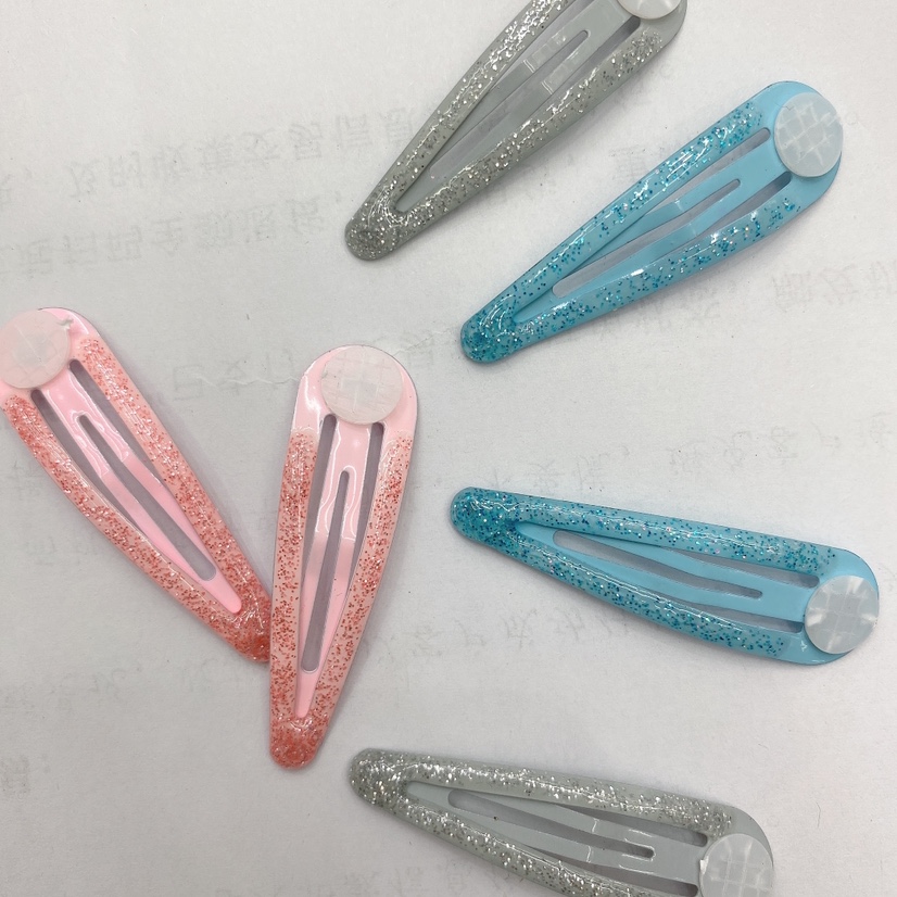 5 Cm Spray Paint Powder Drop Oil Clip (On White Background) Color Can Be Customized Manufacturers Direct Network Celebrity Diy Yanjun Jewelry Accessories