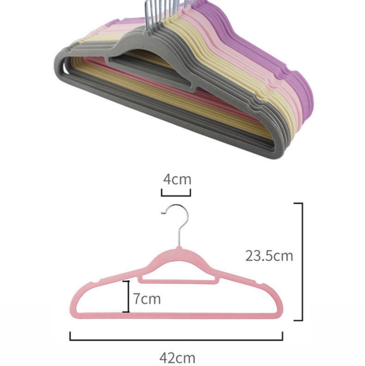 Non - slip rubber clothes hanger, anti - static, protect clothes from falling off, the best choice for clothes cabinet thumbnail