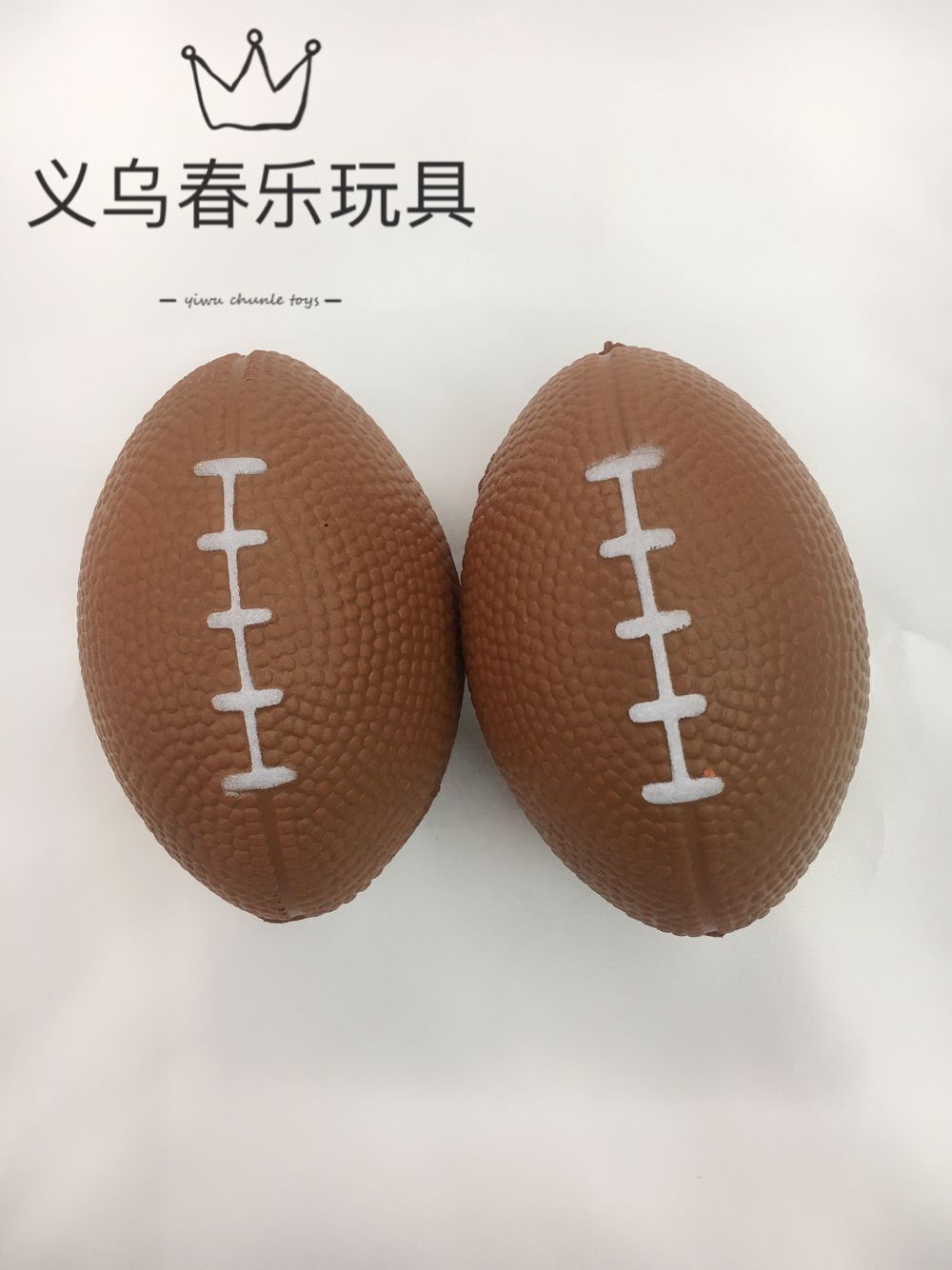 厂家印刷美式发泡pu小橄榄球玩具儿童体育训练海绵泡沫光面压力球详情8