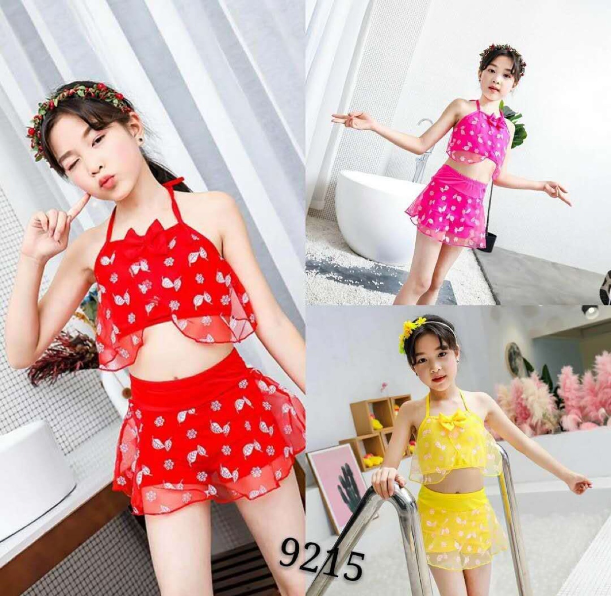 Kids Swimsuit Girls Girls Swimsuit Baby Cute Girls Bikini Set Baby Split Swimsuit Specification drawing