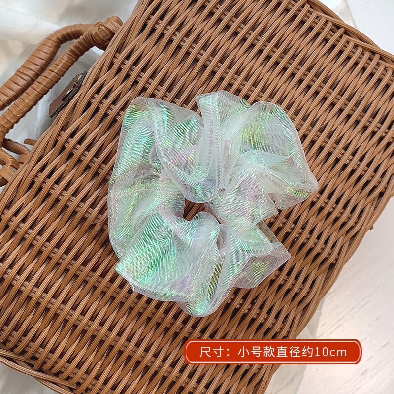 梦幻人鱼姬光泽网纱发圈超仙少女小清新发绳大肠圈发饰2020新款细节图