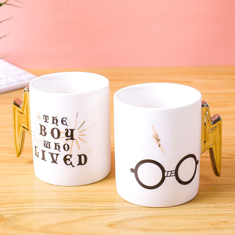 Lightning Glasses Mug Creative Lightning Ceramic Cup Personality Lightning Handle Mug Custom Creative Lightning Ceramic Cup Personality Lightning Handle Mug Custom