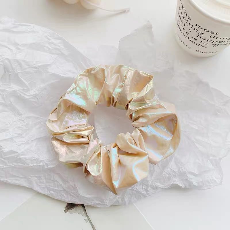 奶油珠光纸~ 温柔梦幻质感发圈雾面光泽发绳少女心大肠圈头绳发饰详情图7