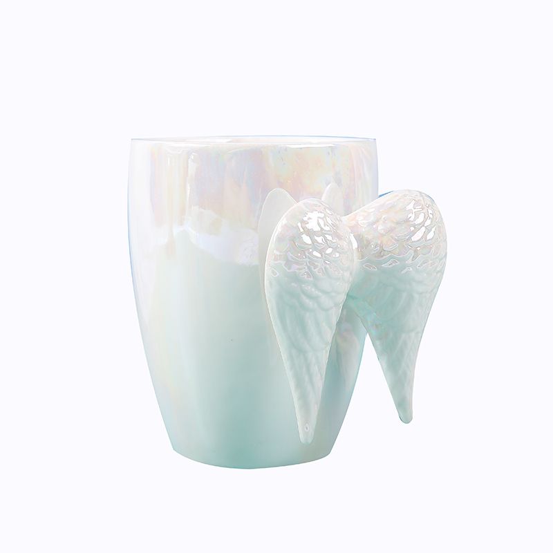 Creative Wings Ceramic Cup Angel Wings Mark Cup Unique Colorful Cup Body Wings Ceramic Cup Application Scenario