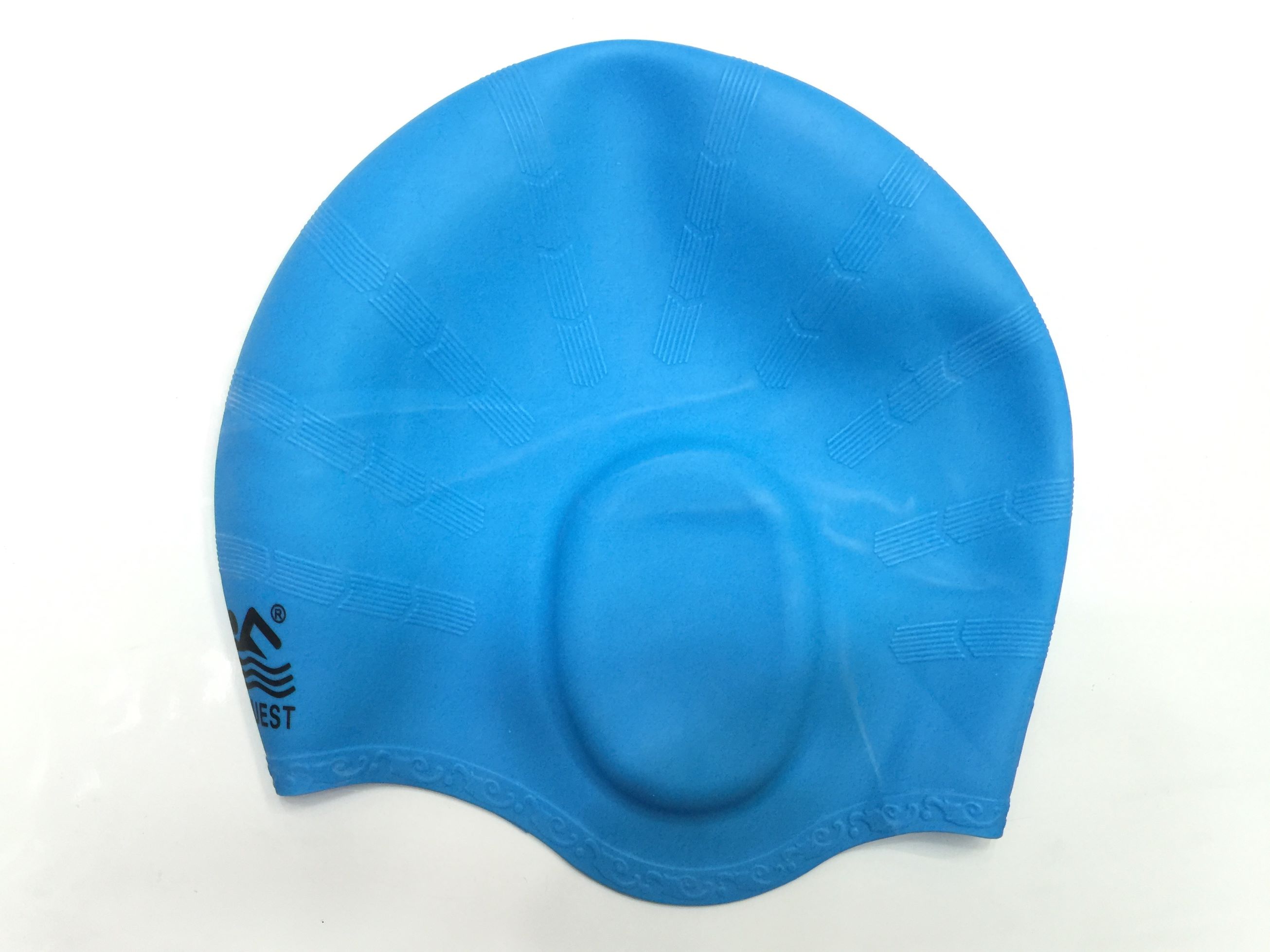 厂家直销泳帽 硅胶帽 成人泳帽 SC06 护耳帽 搏路正品 颜色随机白底实物图