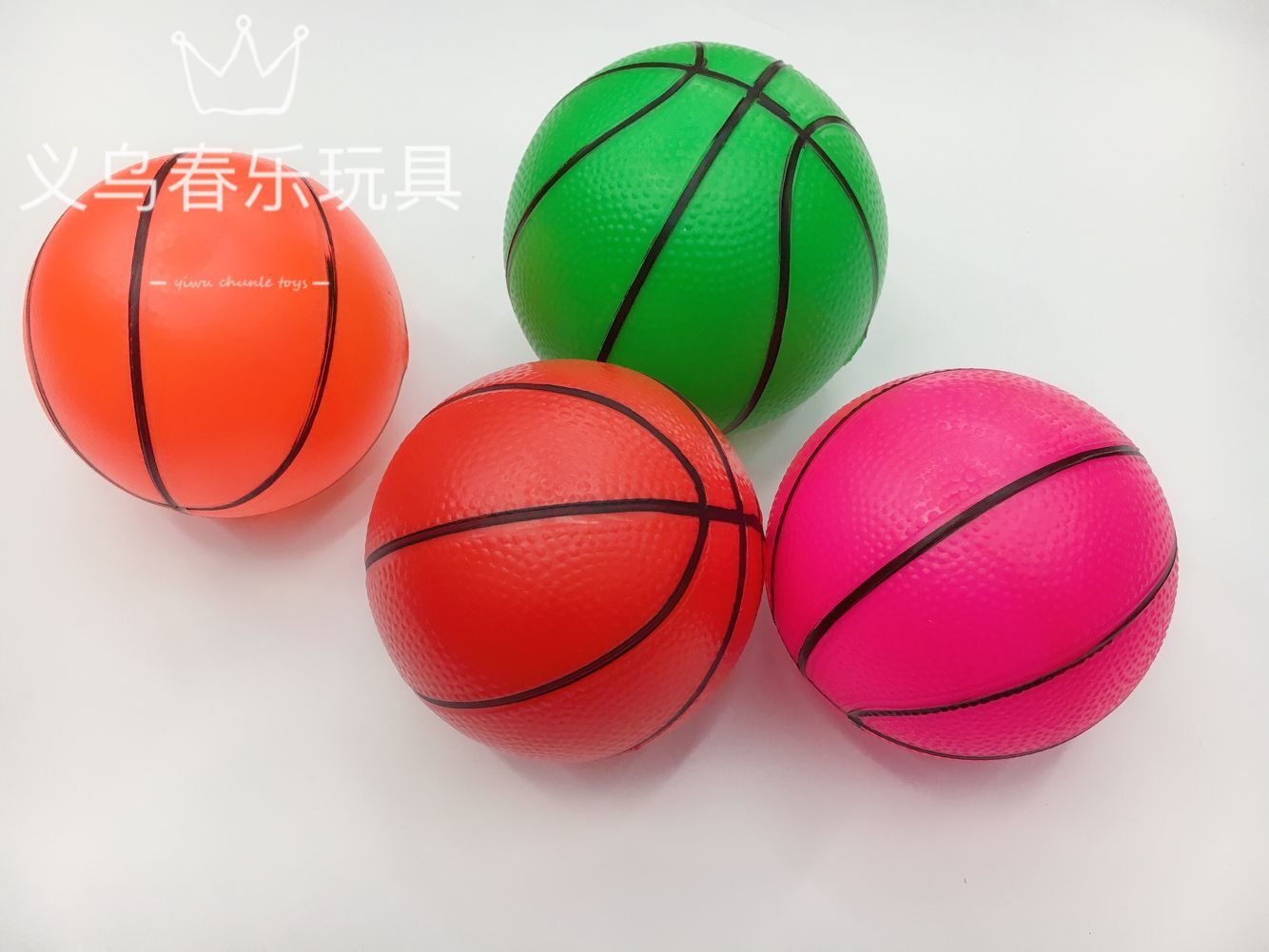 厂家直销10cm加厚划线小篮球PVC促销赠送礼品幼儿童充气玩具皮球详情10