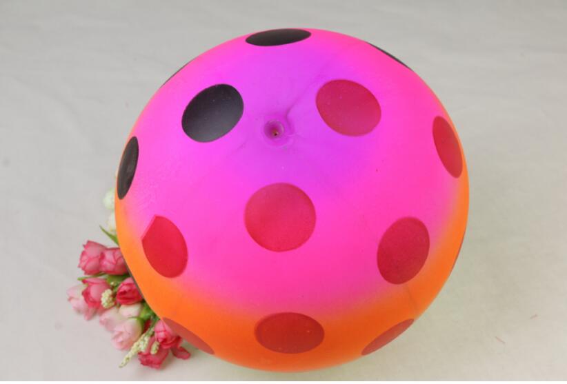 新款彩虹色加厚PVC充气玩具皮球 儿童运动拍拍球 厂家甩甩球热卖详情14