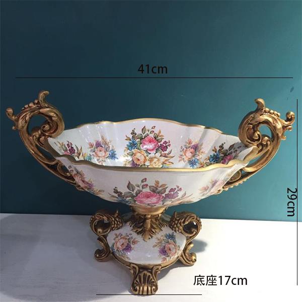 果盘摆件客厅插花电视柜复古奢华家居玄关餐厅欧式装饰高档礼品
