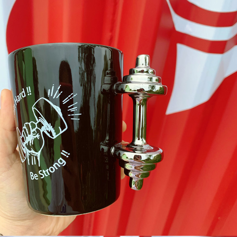Weight Lifting Dumbbell Handle Mugs Item Picture