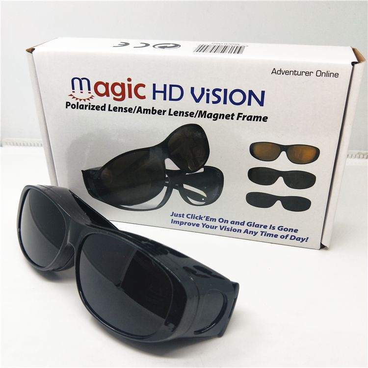 Magic HD vision多功能三色眼镜 TV热卖偏光镜多镜片可替换太阳镜详情图2