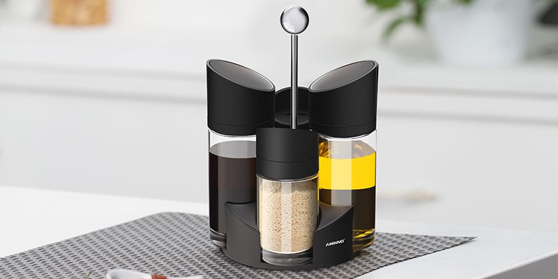 玻璃油壶防漏小调料瓶油瓶酱油瓶醋瓶调味罐固液组合5件套   光面产品图