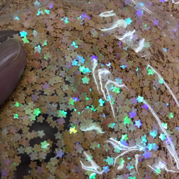 3mm五角星/透明金光片/透明金光片细节图