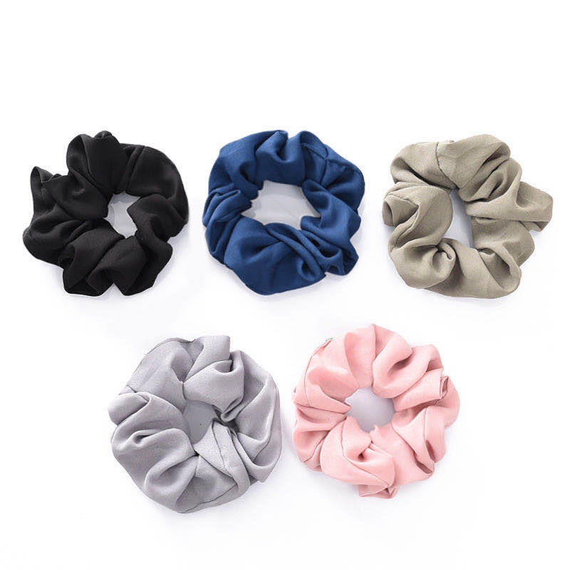Cross-border Korean version of the new creative clean color large intestine ring hair cord cloth art hair ring seamless stretch headband wholesale thumbnail