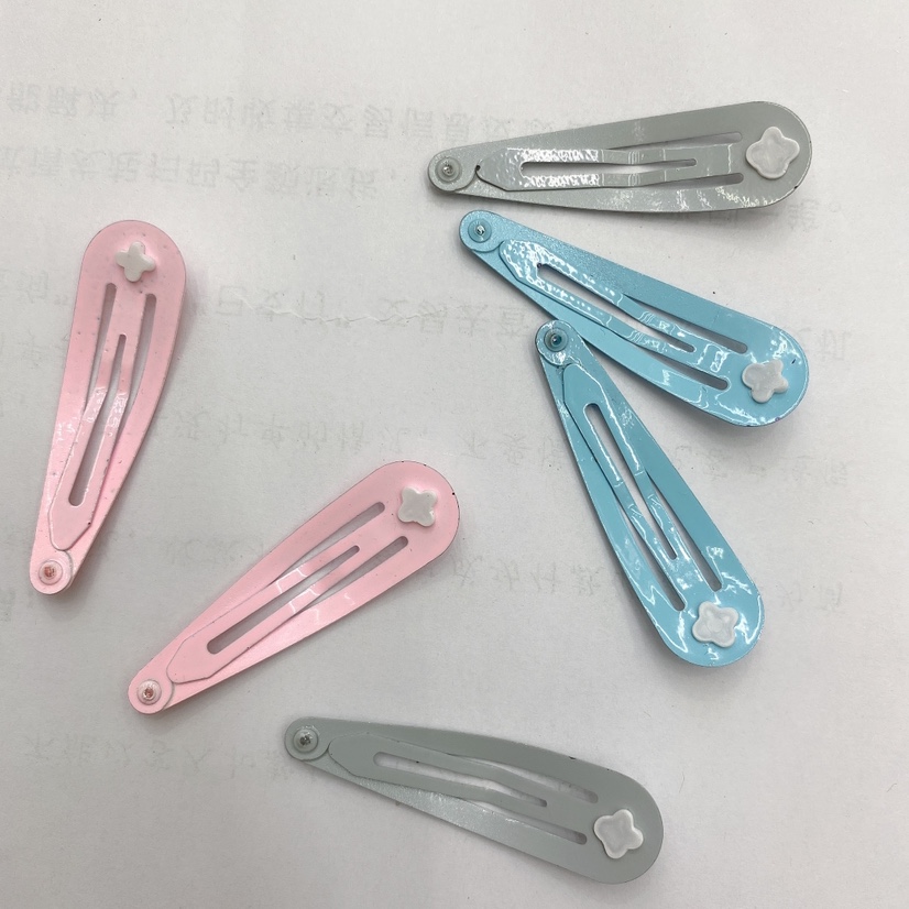 5 Cm Spray Paint Powder Drop Oil Clip (On White Background) Color Can Be Customized Manufacturers Direct Network Celebrity Diy Yanjun Jewelry Accessories details Picture