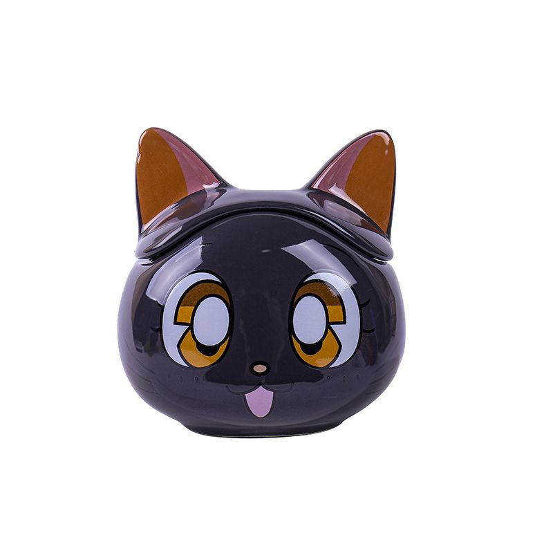 Cute Cool Cat Ceramic Cup Japanese Kitten With Cover Water Cup Creative Super Cute Cartoon Cool Cat Mug Item Picture
