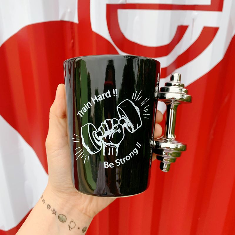 Weight Lifting Dumbbell Handle Mugs