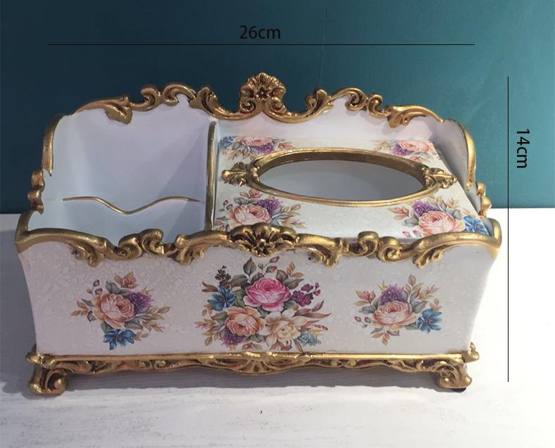 客厅电视柜复古家居餐厅欧式装饰纸巾盒