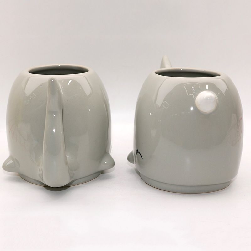 3D Marine Creature Whale Ceramic Cup Creative Small Whale Shape Mug Cartoon Whale Ceramic Water Cup Specification drawing