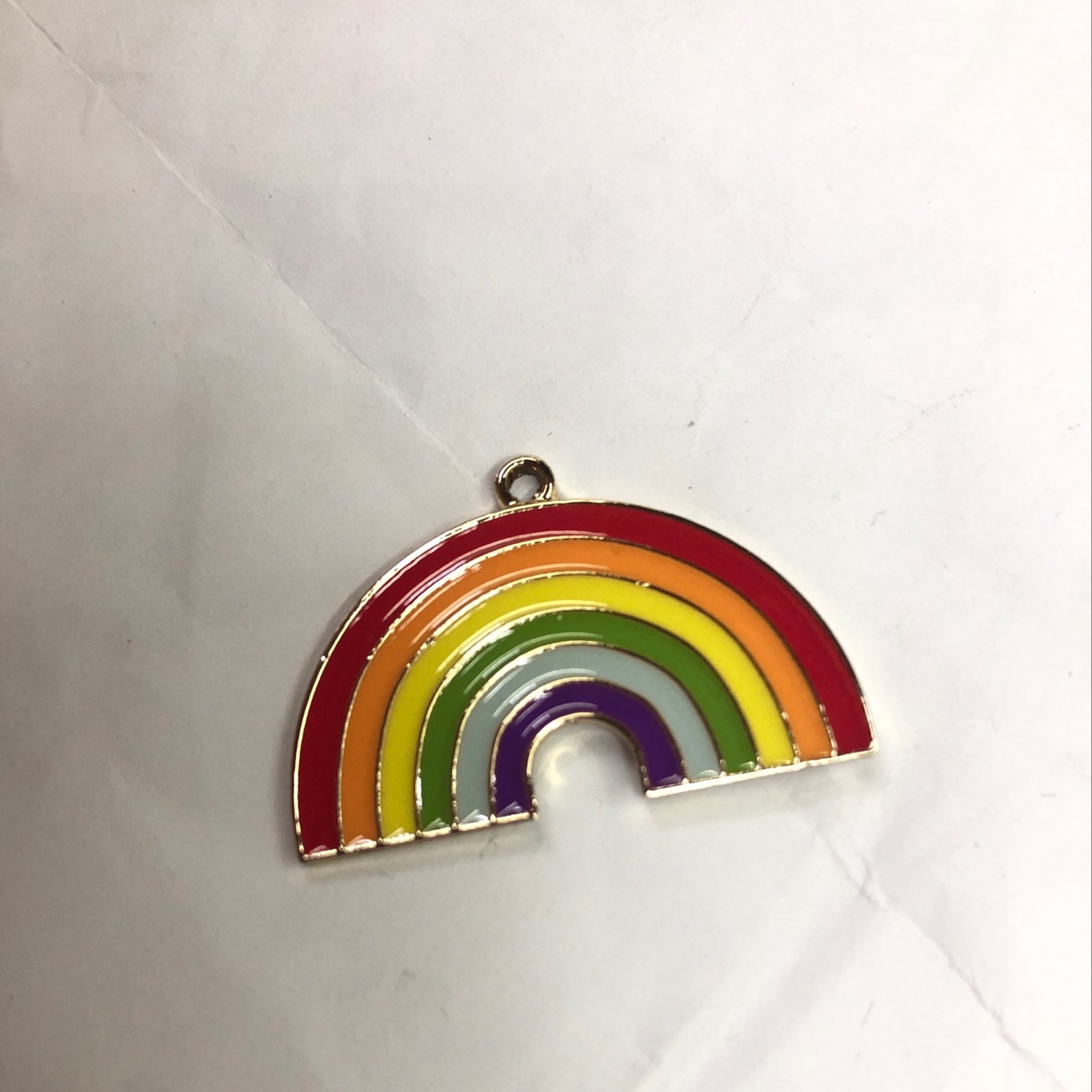 合金饰品配件彩虹挂件项链手链钥匙扣配件