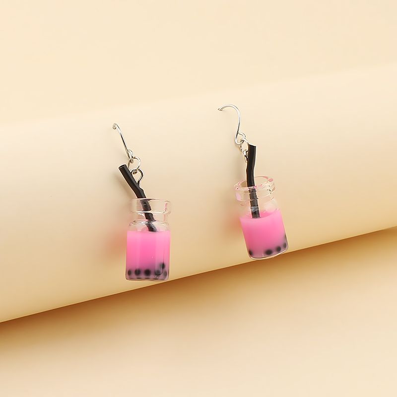 Milk tea bottle earrings details Picture