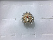 Wholesale popular peacock rhinestone alloy ring ring size adjustable ring.