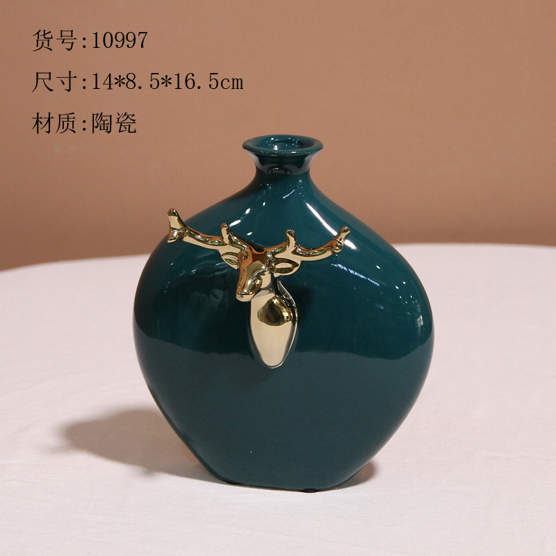 Nordic flower arrangement vases, modern home wine cabinet decorative handicrafts, simple and light luxury ceramic vases, soft decoration ornaments Application Scenario