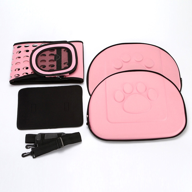 纯色EVA宠物包便携式外出包猫包折叠宠物包狗窝太空舱宠物背包产品图