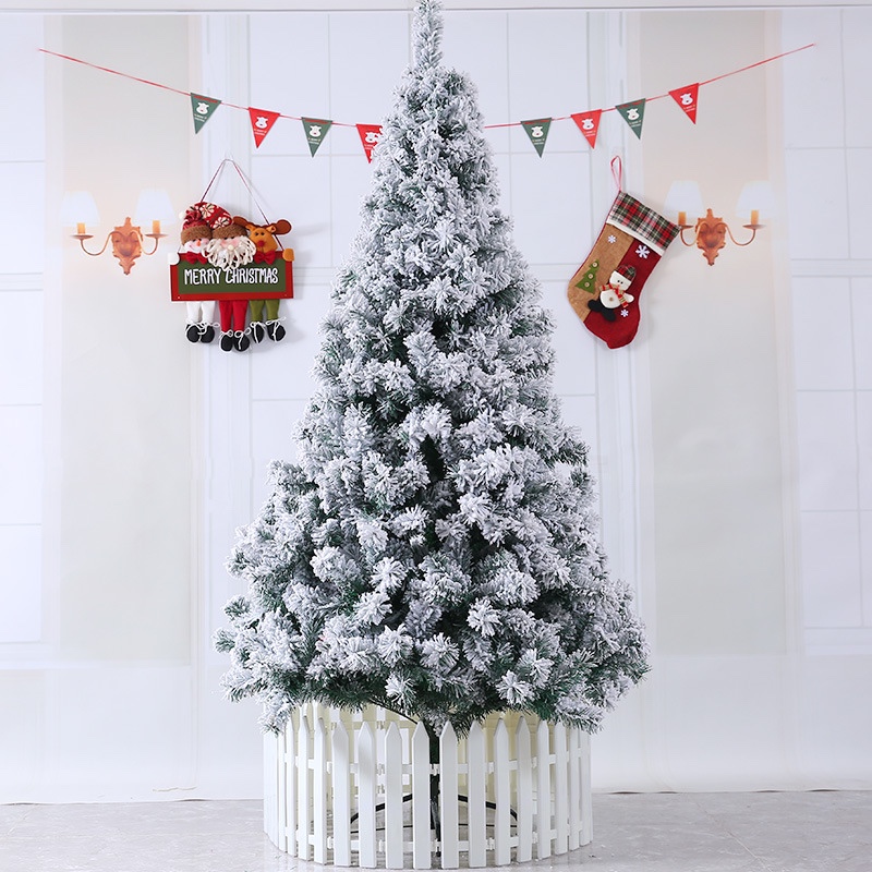 Yiyang Christmas Craft 1.8-meter flocking tree, 550 iron feet, single packaging