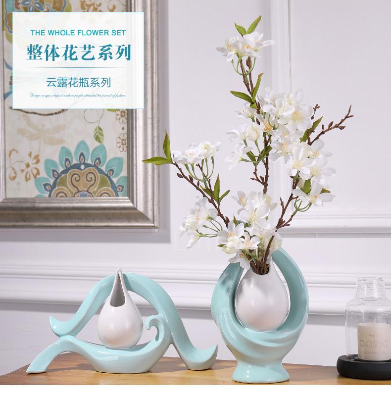 Lin Ran's creative Nordic-style ceramic vases, entrance wine cabinet, TV cabinet, European-style ornaments, living room home furnishings