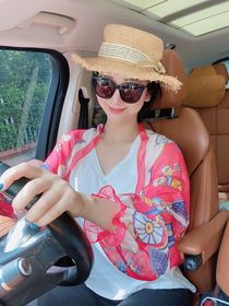 Yiwu good goods beach clothes new foreign trade chiffon printed beach clothes driving swimming bikini with sunscreen clothes
