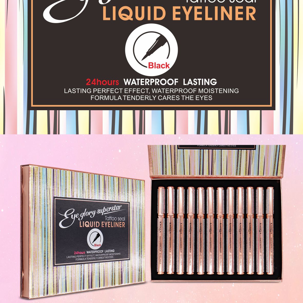 Eyeliner liquid waterproof anti - sweat lasting not stain not decolor hard head thumbnail
