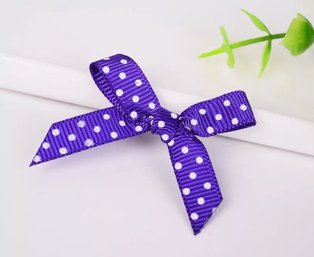 1Cm Printed Polka Dot Thread With Bow Handmade Ribbon Bow For Children's Accessories Specification drawing