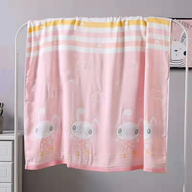 All-cotton absorbent and soft children's bath towel details Picture