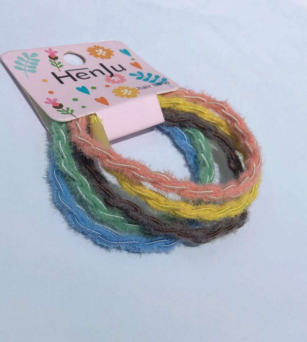Hairband women's simple set Basic style hair tie rubber band leather case hair rope Japanese fresh forest style hair tie headwear color card S10 double strand hair