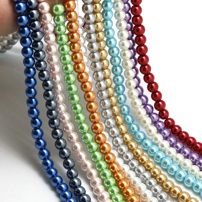Colored imitation pearls, colored beads thumbnail
